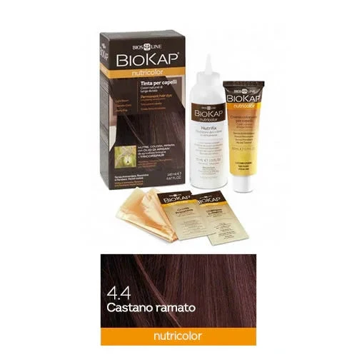 BIOKAP NUTRICOLOR 4,4 NEW CASTANO RAMATO TINTA TUBO + FLACONE