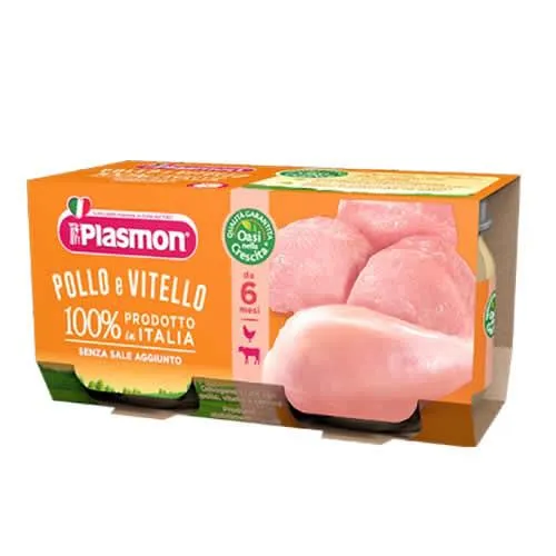 PLASMON OMOGENEIZZATO VITELLO POLLO 80 G X 2 PEZZI