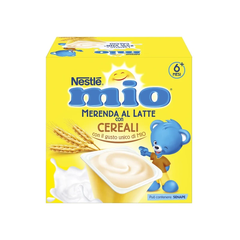 Nestlé Mio Merenda Al Latte Cereali 4 Vasetti Da 100g