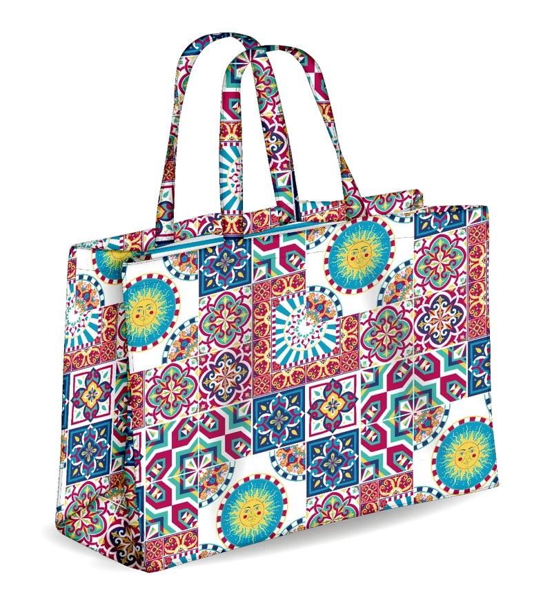 Colors Tote Borsa Mare Reversibile Sun Mix