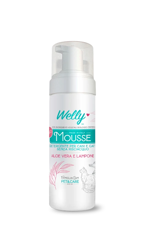 Welly Mousse Aloe Vera & Lampone Per Cane E Gatto 150ml