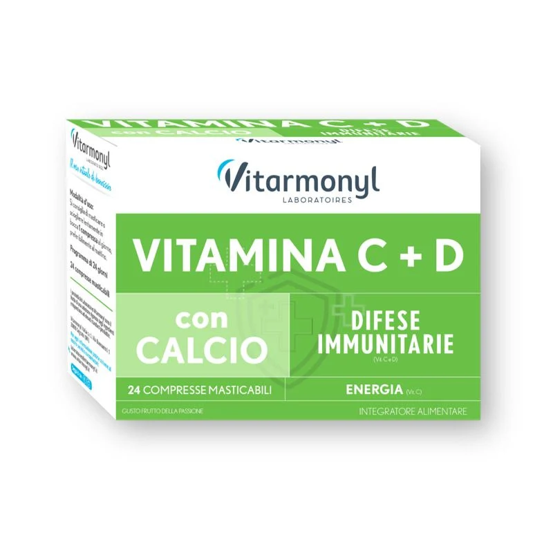 Vitarmonyl Vitamina C+D integratore alimentare 24 compresse masticabili