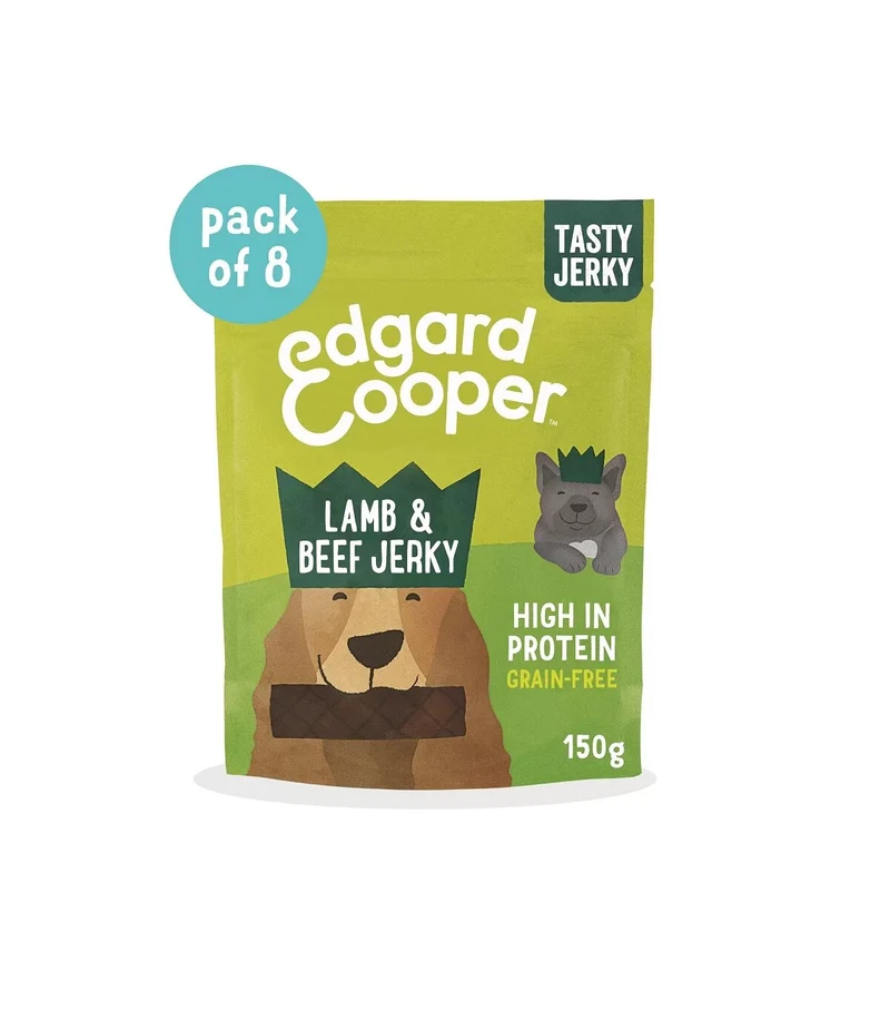 Edgard & Cooper Strisce Di Agnello E Manzo Senza Cereali per Cani 150g