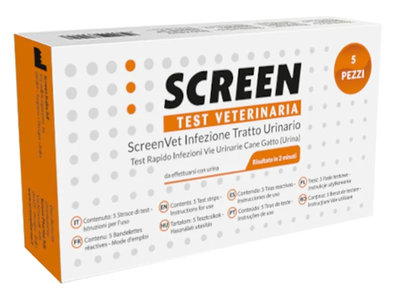 ScreenVet Infezione Tratto Urinario test veterinario per cani e gatti 5 pezzi