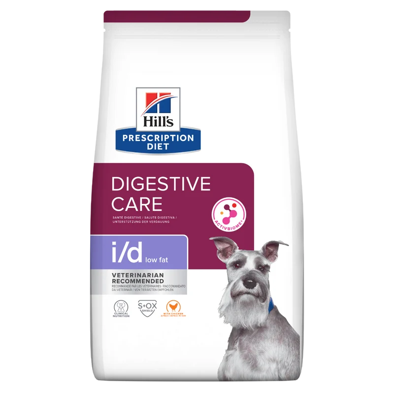 Hill's Prescription Diet I/D Low Fat Crocchette Per Cani Con Pollo Sacco 4kg