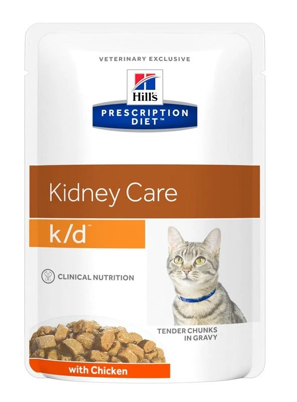 Hill's Prescription Diet K/D Kidney Care Bocconcini Pollo Per Gatti Bustine 12x85g