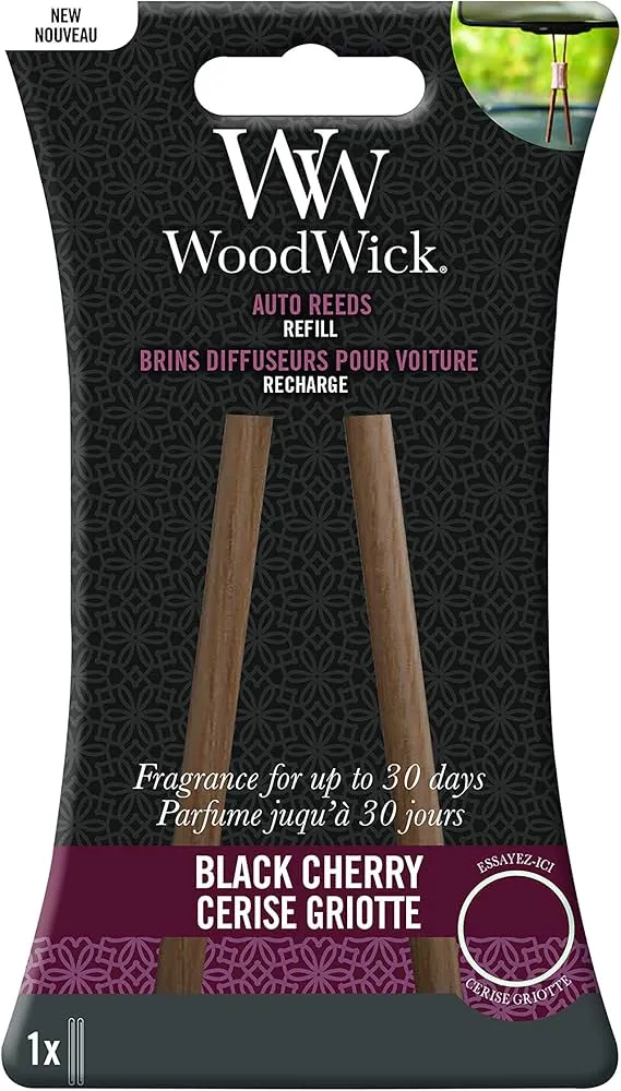 Woodwick - Bastoncini di ricambio per diffusore auto Black Cherry