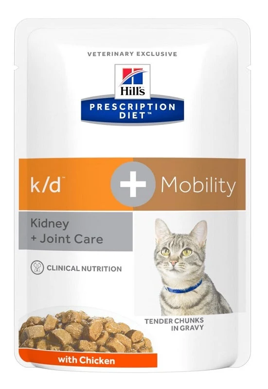 Hill's Prescription Diet K/D + Mobility Feline Con Pollo Cibo Umido Per Gatti 85g