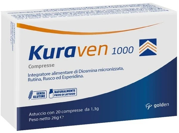 Kuraven 1000 20 compresse da 1,3 g senza glutine naturalmente privo di lattosio