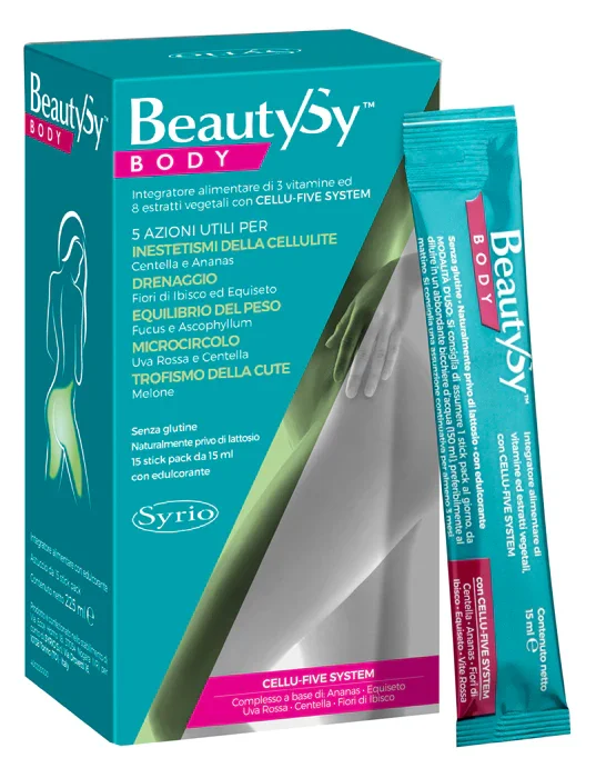 BEAUTY SY BODY 15 STICK PACK CON EDULCORANTE SENZA GLUTINE NATURALMENTE PRIVO DI LATTOSIO