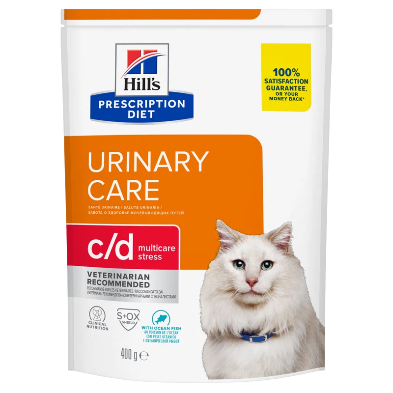 Hill's Prescription Diet C/D Multicare Stress Crocchette Pesce Oceanico Per Gatti 400g