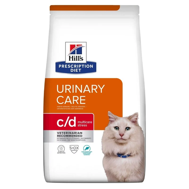 Hill's Prescription Diet c/d Multicare Urinary Care Cibo Secco Con Pesce Gatti Adulti Sacco 1,5kg