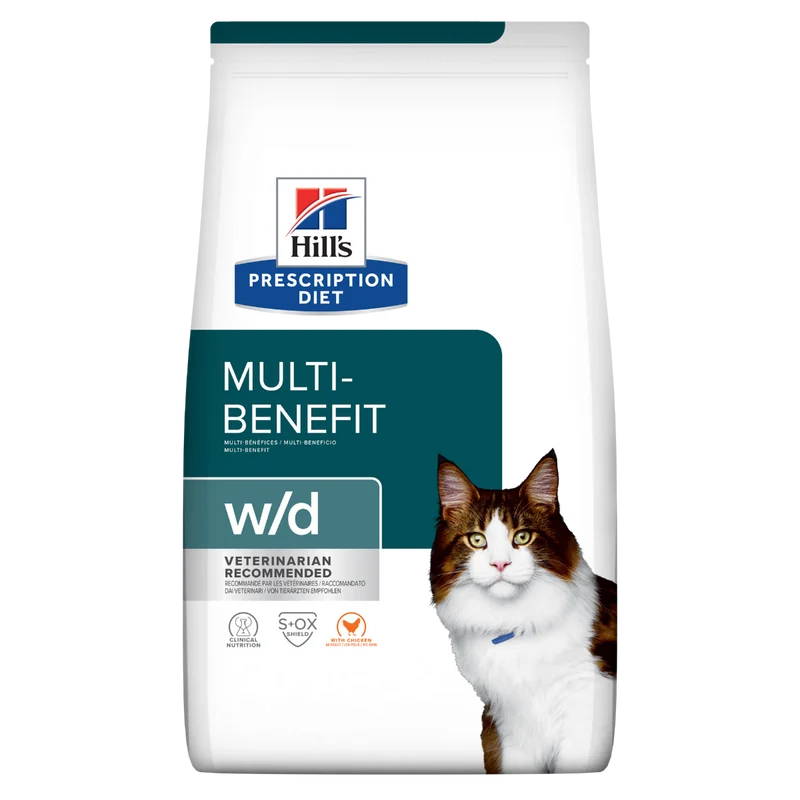 Hill's Prescription Diet W/D Multi-benefit Crocchette Pollo Per Gatti Sacco 3kg