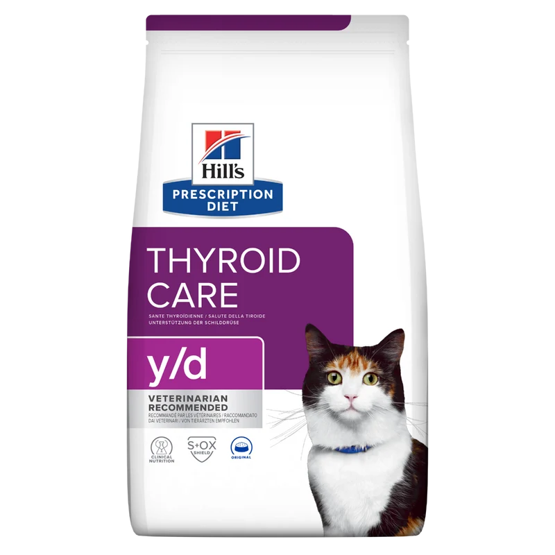 Hill's Prescription Diet Y/D Thyroid Care Crocchette Per Gatti Sacco 3kg