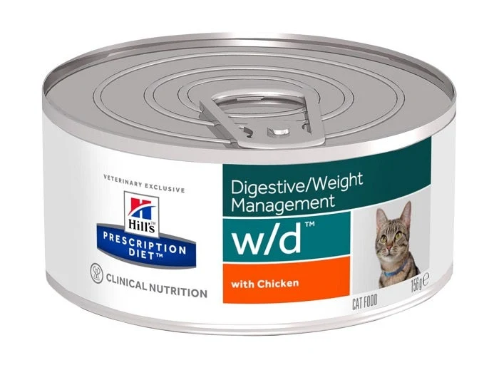 Hill's Prescription Diet W/D Digestive Bocconcini Pollo Per Gatti Lattina 156g