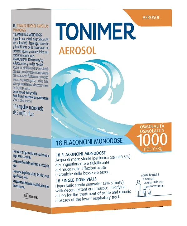 TONIMER AEROSOL 1000MOSM/KG 18 FLACONCINI MONODOSE DA 3 ML