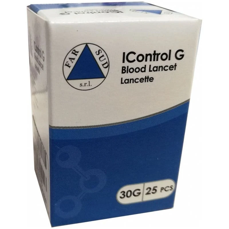 Lancette Pungidito Icontrol g Mini Safety Lancets Gauge 30 25 Pezzi