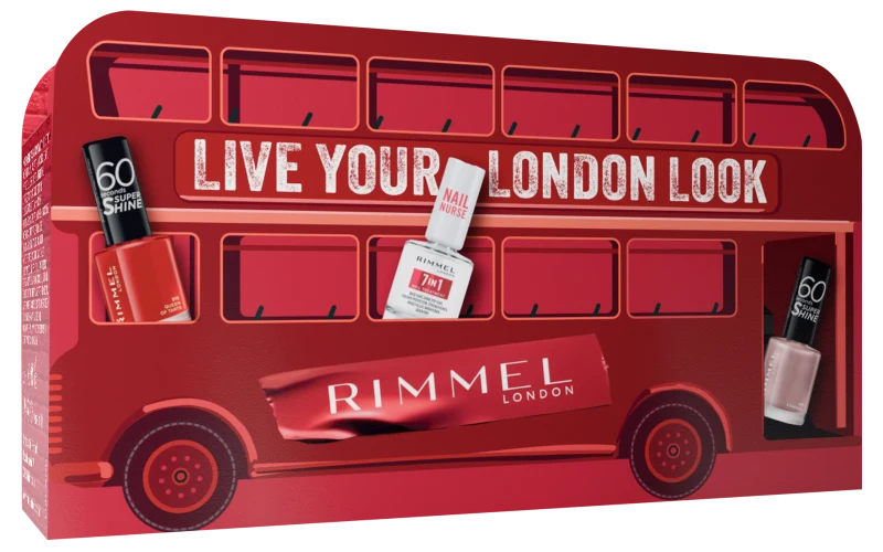 Rimmel Xmas Pochette Nail Pink Bus Londra