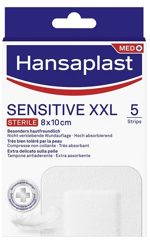 CEROTTO HANSAPLAST SENSITIVE XXL 8X10 CM 5 PEZZI