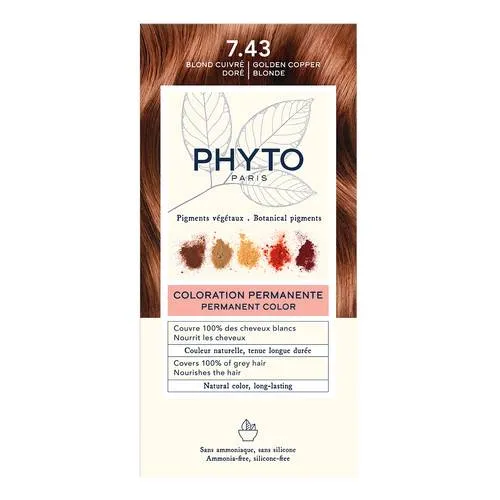 Phyto Phytocolor 7.43 Biondo Ramato Dorato Colorazione Permanente Capelli