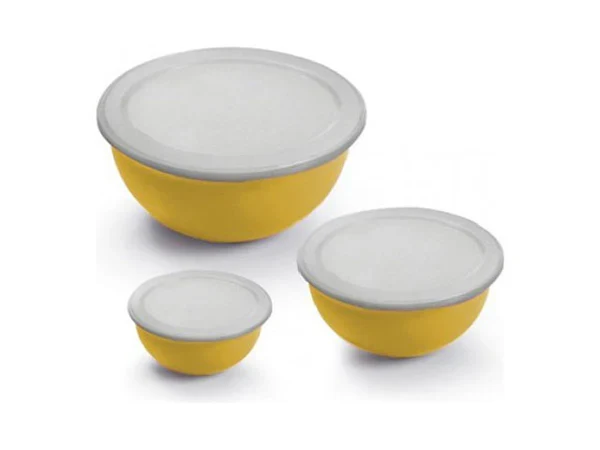 KIT 3 CIOTOLE CON COPERCHIO - giallo