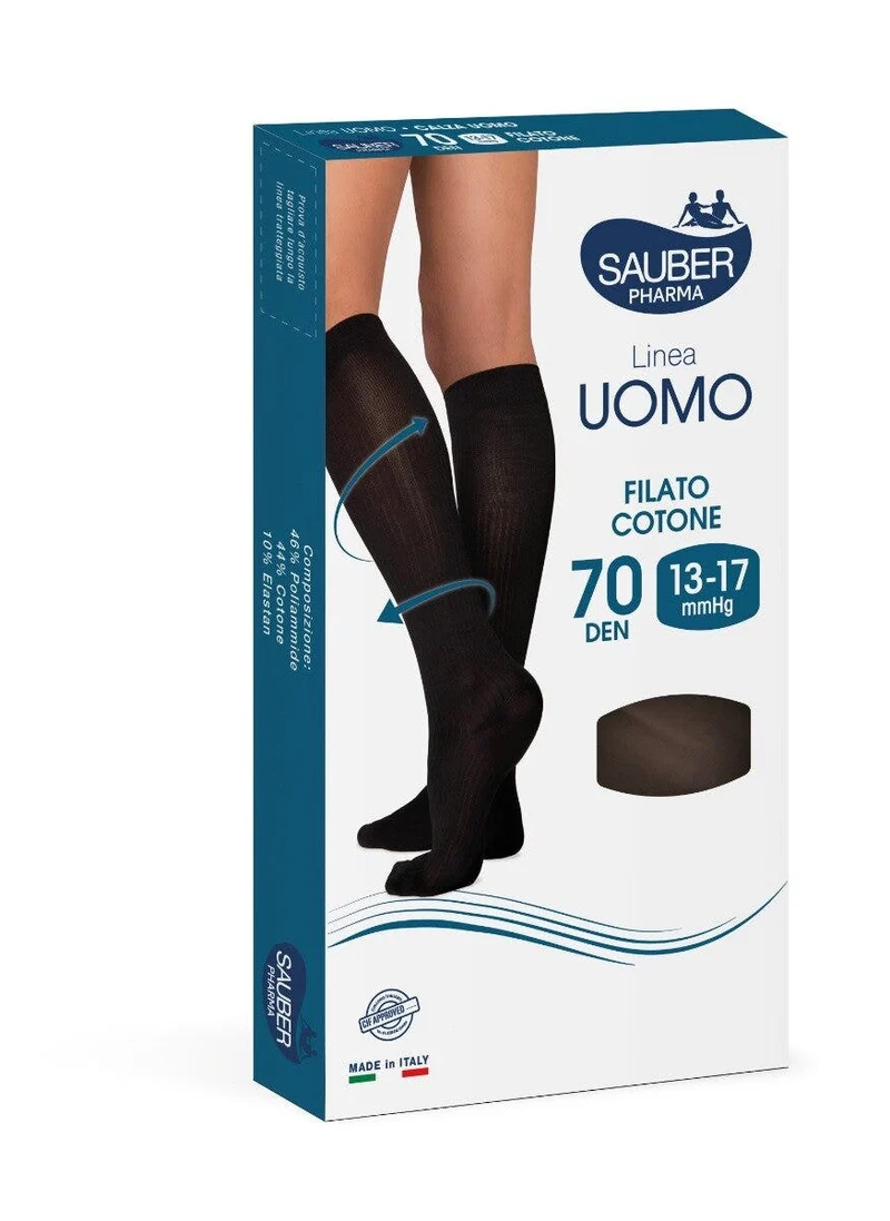Sauber Linea Uomo Cotone Calza 70 Denari