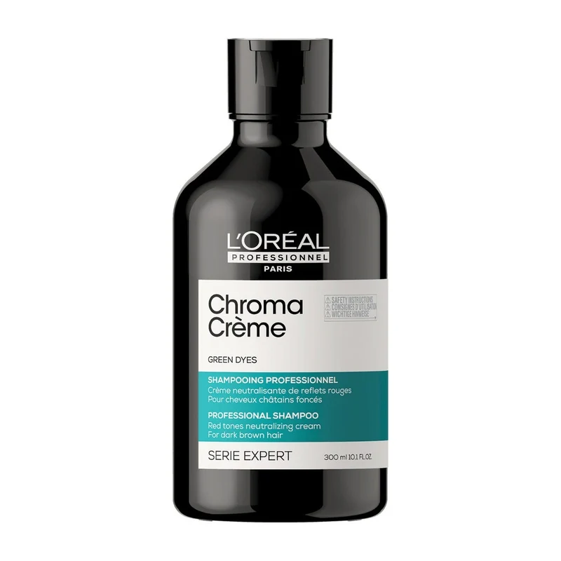 Chroma Creme - Shampoo Verde per capelli da marrone scuro a nero 300ml