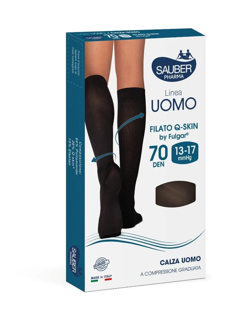 Sauber Linea Uomo Q-Skin Calza 70 Denari