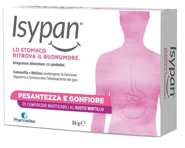 Isypan pesantezza gonfiore 20 compresse masticabili