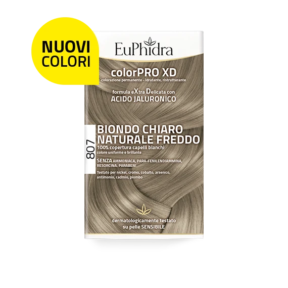 Euphidra ColorPro XD Kit Tinta Capelli 807 Biondo Chiaro Naturale Freddo