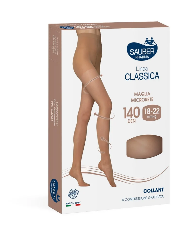 Sauber Linea Classica 140 Den Collant Maglia Microrete