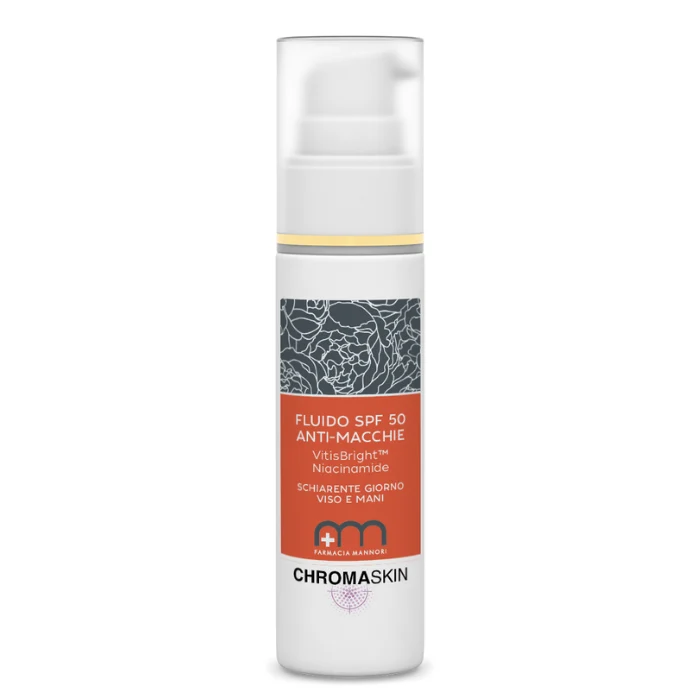 Fluido Anti-macchie Schiarente Giorno Viso e Mani SPF50 Chromaskin Farmacisti Preparatori 50ml