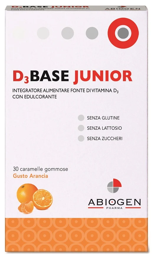 D3base junior 30 caramelle gommose arancia