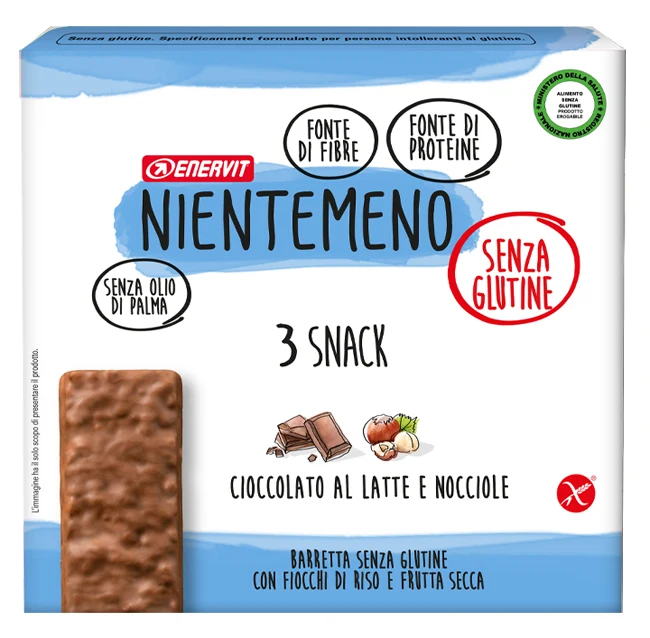 Nientemeno bar cioccolato al latte nocciole 3 x 33 g
