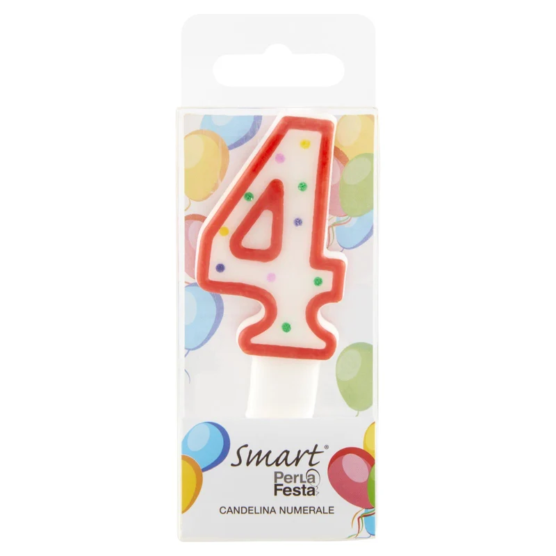 Smart PerLa Festa Candelina Numerale 4 1 pz