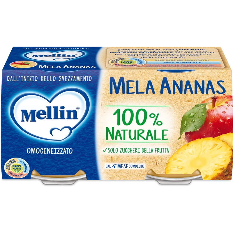 Mellin Omogeneizzato Mela/Ananas 2x100g