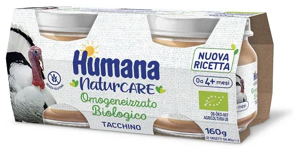 HUMANA OMOGENEIZZATO TACCHINO BIO 2 VASETTI DA 80 G