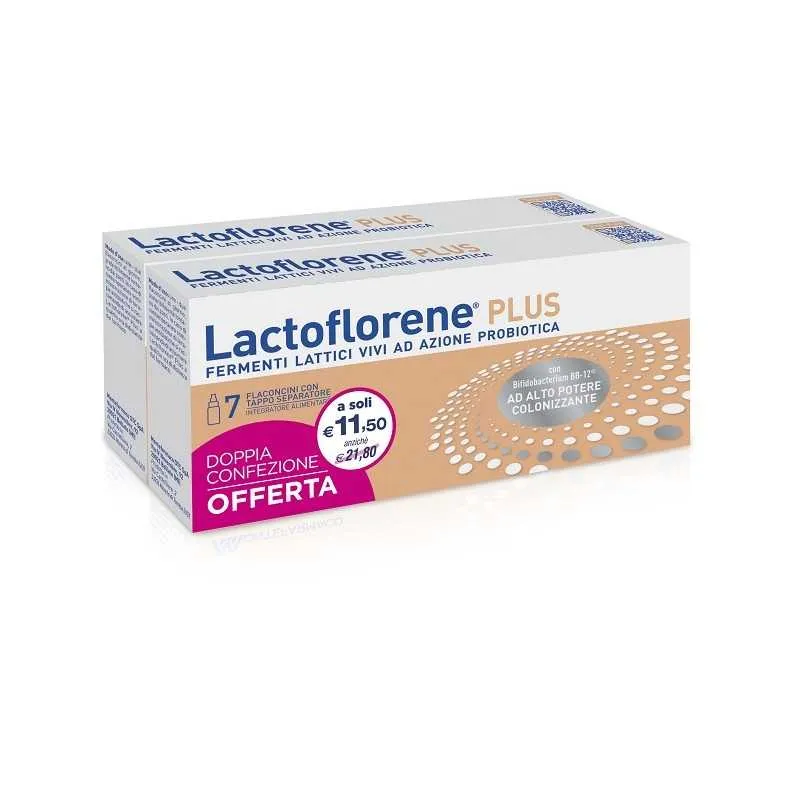 Lactoflorene Plus 7 Flaconcini - Offerta bipack 7 + 7 fl taglio prezzo