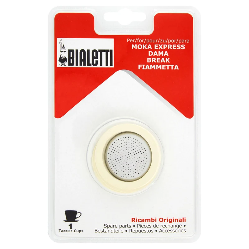 Bialetti Guarnizioni n°3 Piastrina n°1 per Moka express, Dama, Break, Fiammetta 1 tazza