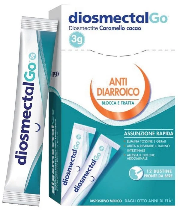 Diosmectal Go 12 Bustine - Sollievo Rapido per Disturbi Intestinali