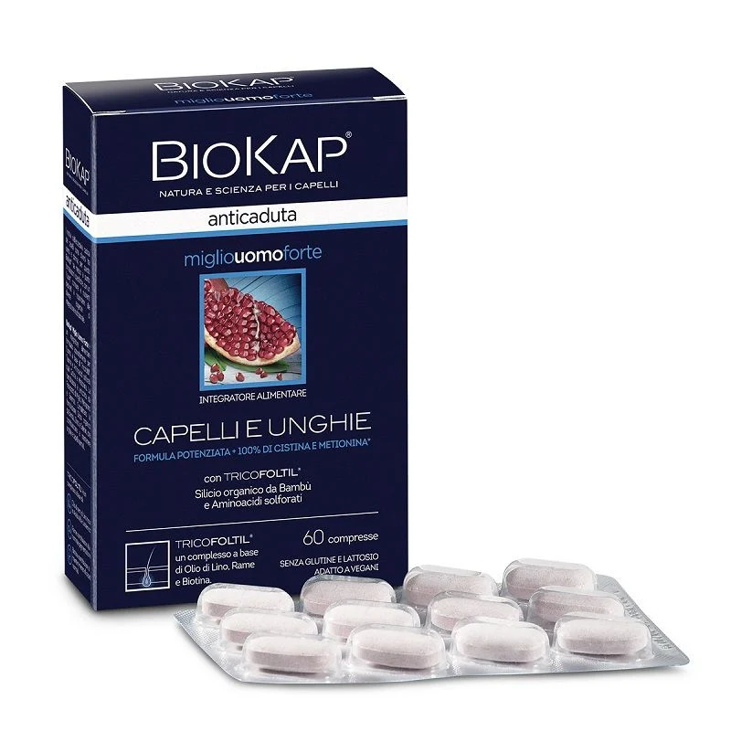 Biokap Anticaduta Miglio Uomo Forte capelli e unghie 60 compresse