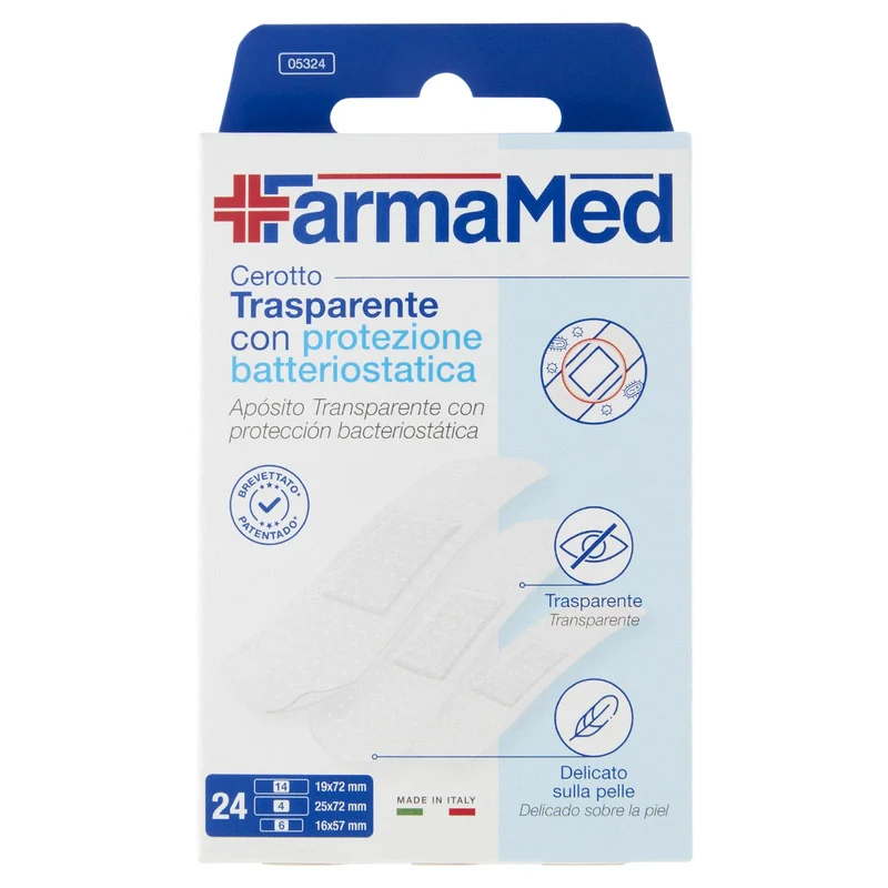 FarmaMed Cerotto Trasparente con protezione batteriostatica 24 pz
