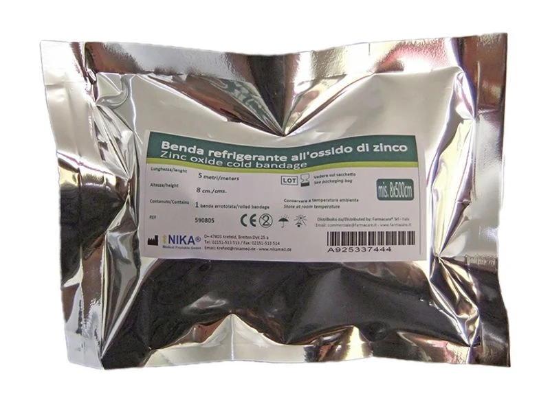 Benda Refrigerante all'Ossido di Zinco utile per i traumi sportivi 8x500cm