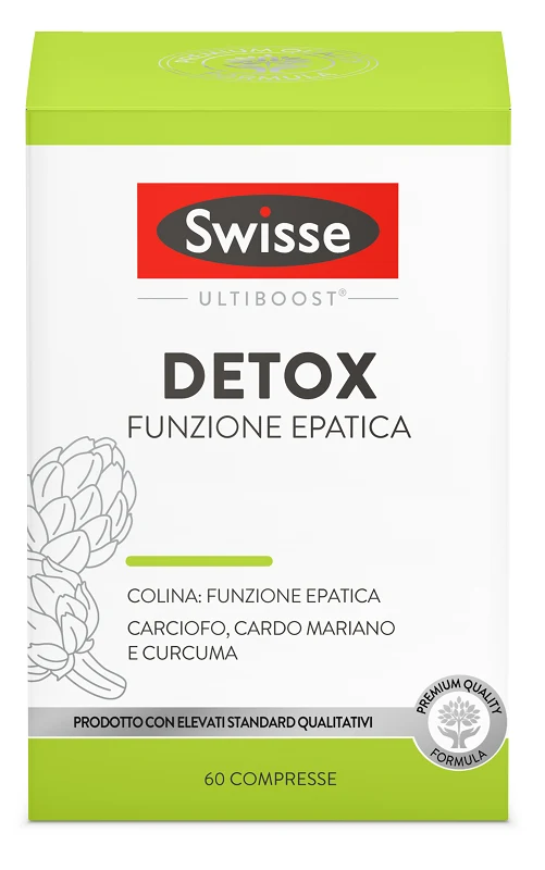 Swisse Ultiboost Detox Funzione Epatica 60 Compresse Azione Detossificante