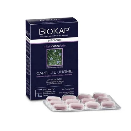 BIOKAP ANTICADUTA MIGLIO DONNA FORTE CON TRICOFOLTIL 60 COMPRESSE