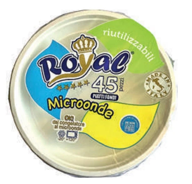 Royal Piatti Fondi in Plastica Riutilizzabile x45