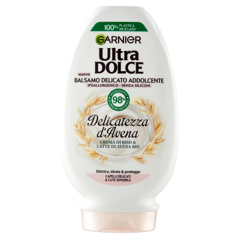 Garnier Balsamo Ultra Dolce, Balsamo per Capelli e Cute Delicati, Delicatezza d'Avena, 200 ml