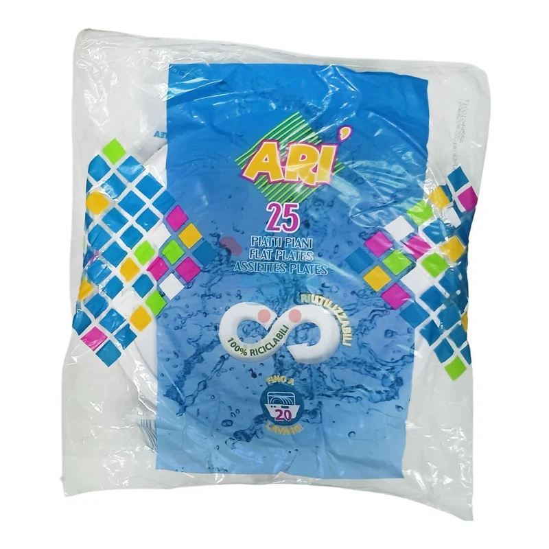 Aristea - Piatti Piani Riutilizzabili 25pz