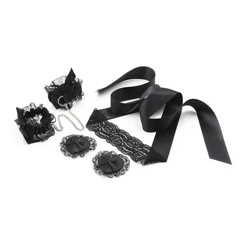 Crushious Set Di Pizzo Nero Lace Me Up