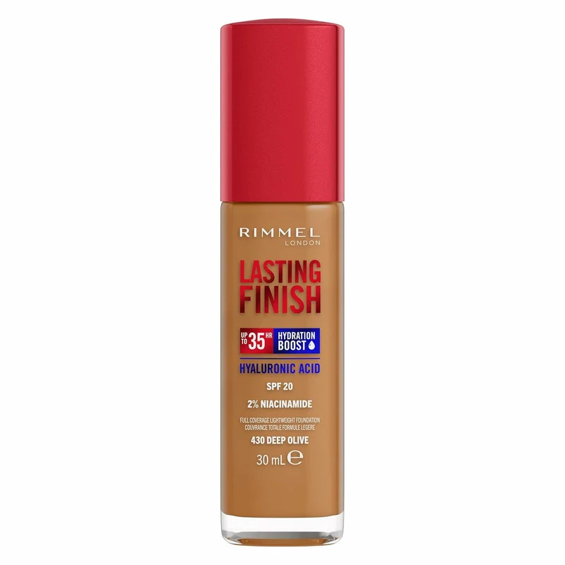 Rimmel Fondotinta Lasting Finish 35h Con Acido Ialuronico 430 Deep Olive 30ml